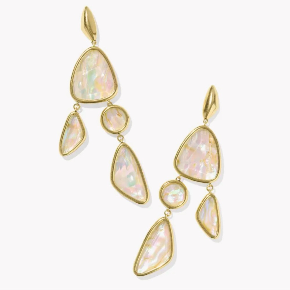 Kendra Scott Margot Vintage Gold Statement Earrings